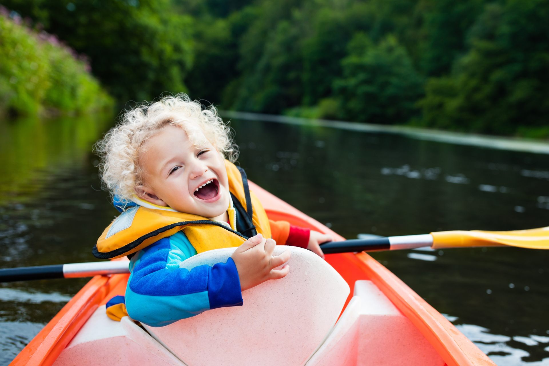 kid in kayak